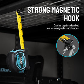 DURATECH shock-absorbent case protecting the tape on rugged work sites