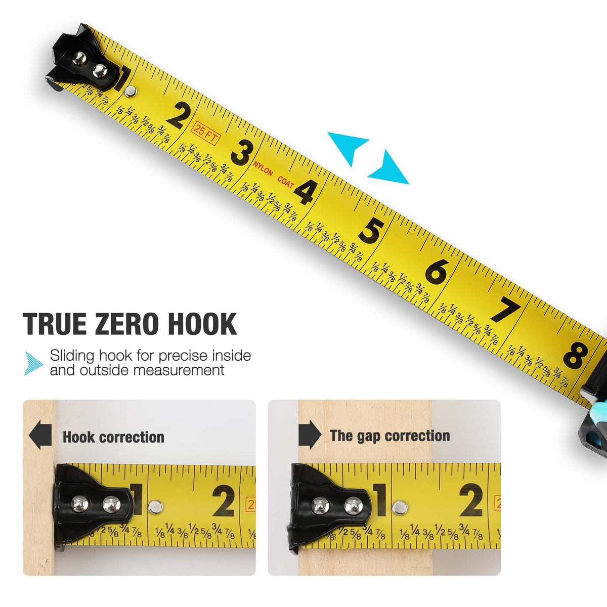 Triangle markings every 19.2 inches on the DURATECH tape for layout work