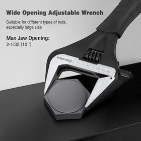 DURATECH wrench features thin long jaws and a non-slip grip for tight spaces.