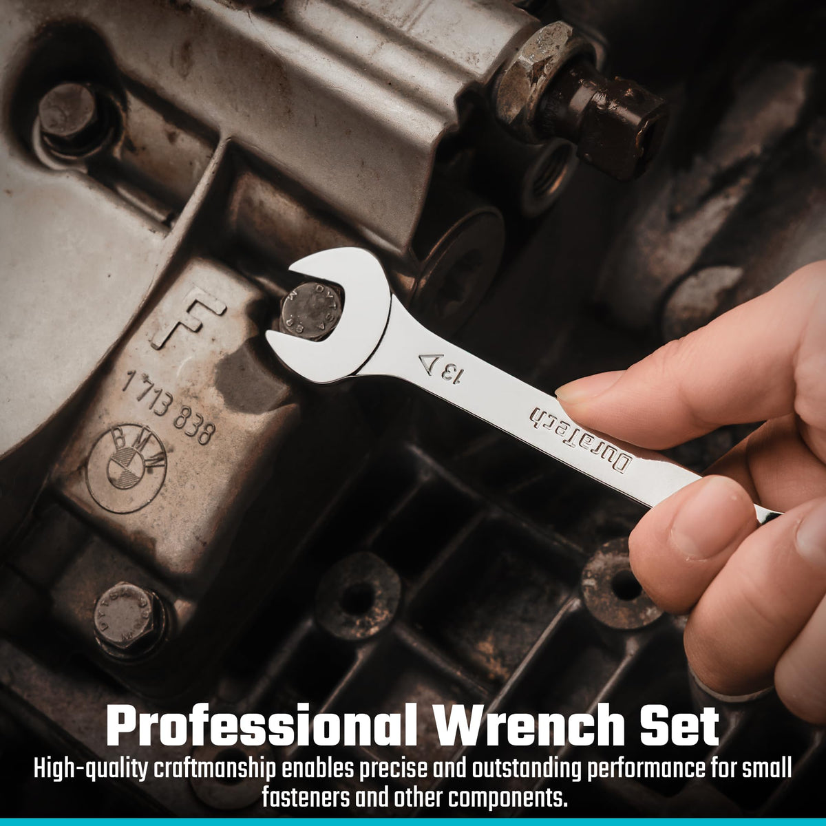 DURATECH slim-profile wrenches reach into tight corners during maintenance.
