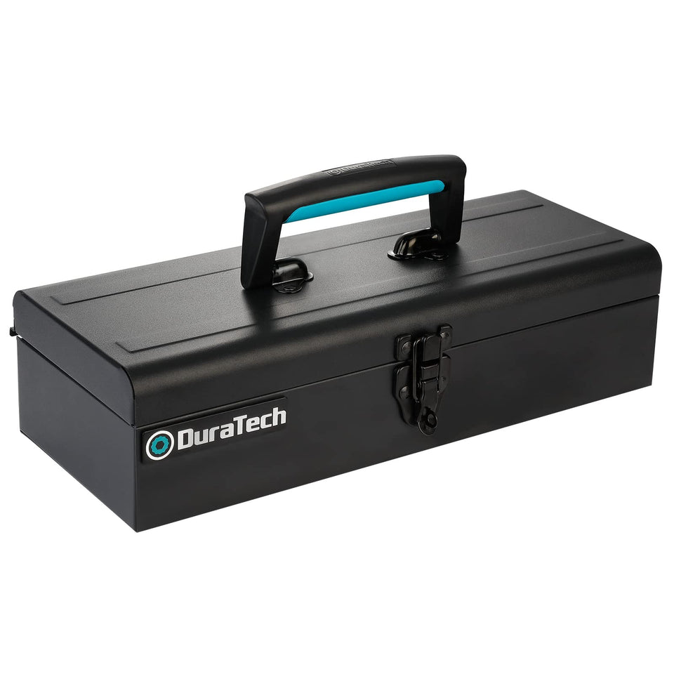 DuraTech Tool Box 15inch steel body for durable storage on the go.