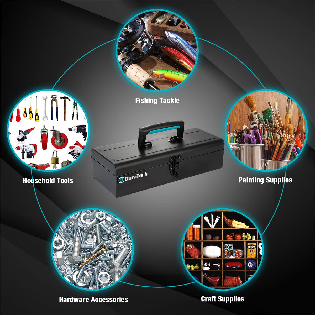 DuraTech Tool Box multi-purpose use for home, car, and workshop.