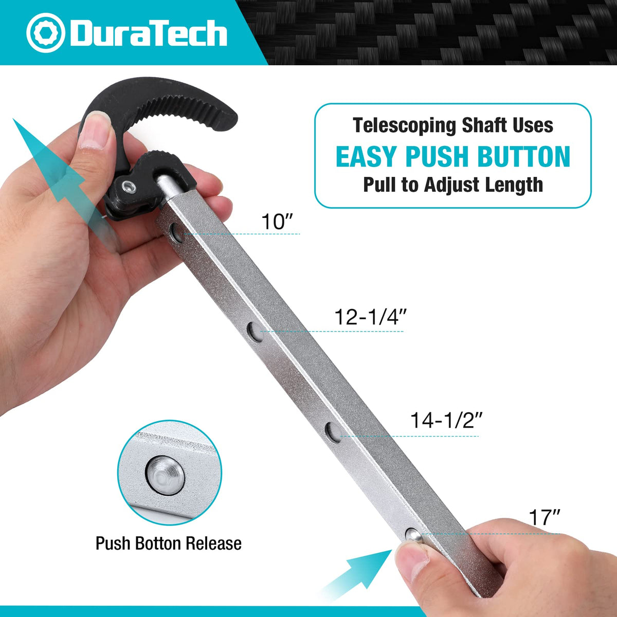 DURATECH tub drain remover tool helps installation and removal without scratching surfaces.