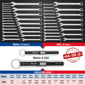 DURATECH universal wrench 10in drop-forged for broad fastener reach