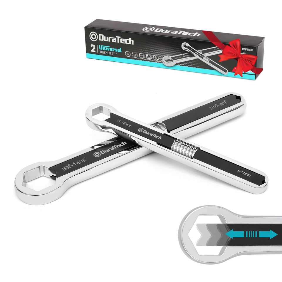 DURATECH universal wrench 8in drop-forged for versatile SAE and metric use