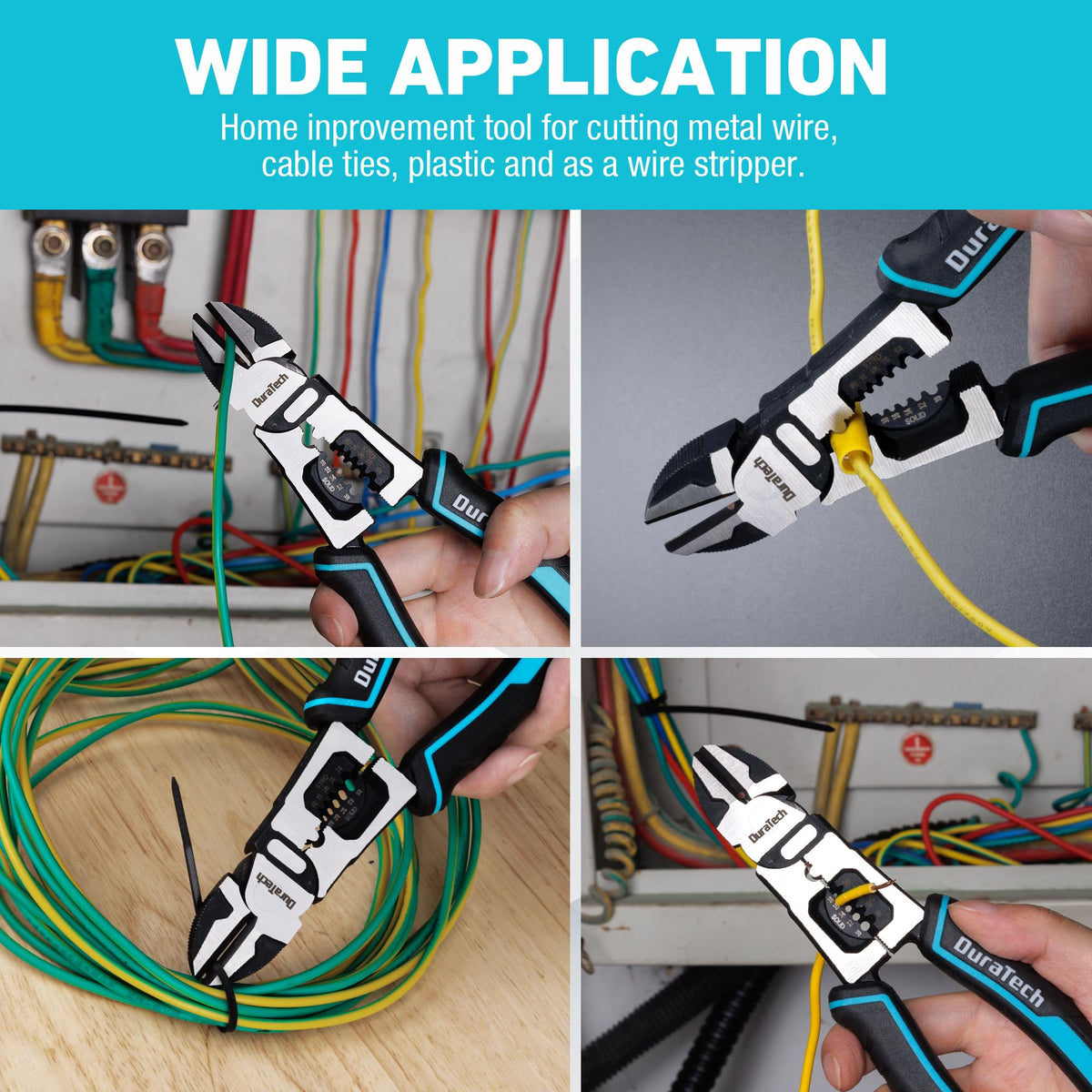 DURATECH versatile wiring repair use in home workshop with these pliers.