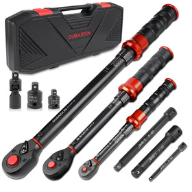 DURAXION 9PCS torque wrench set 1/4 drive for precise bike maintenance.