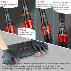 DURAXION 9PCS torque wrench set with serial-number calibration for reliability.