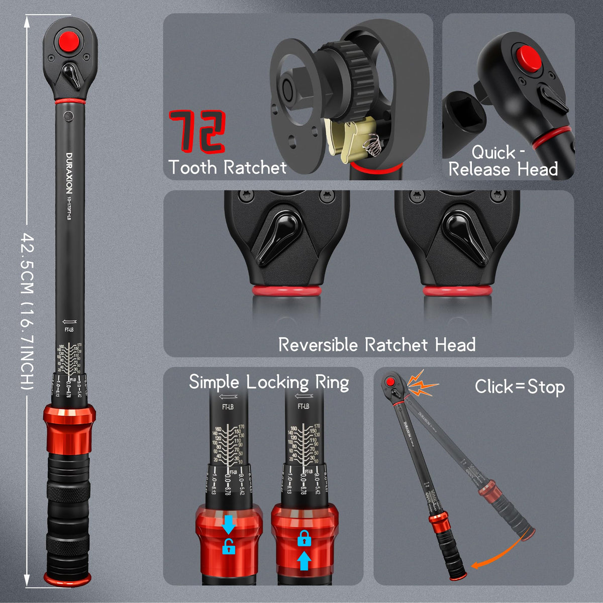 DURAXION torque wrench stored in a rugged case
