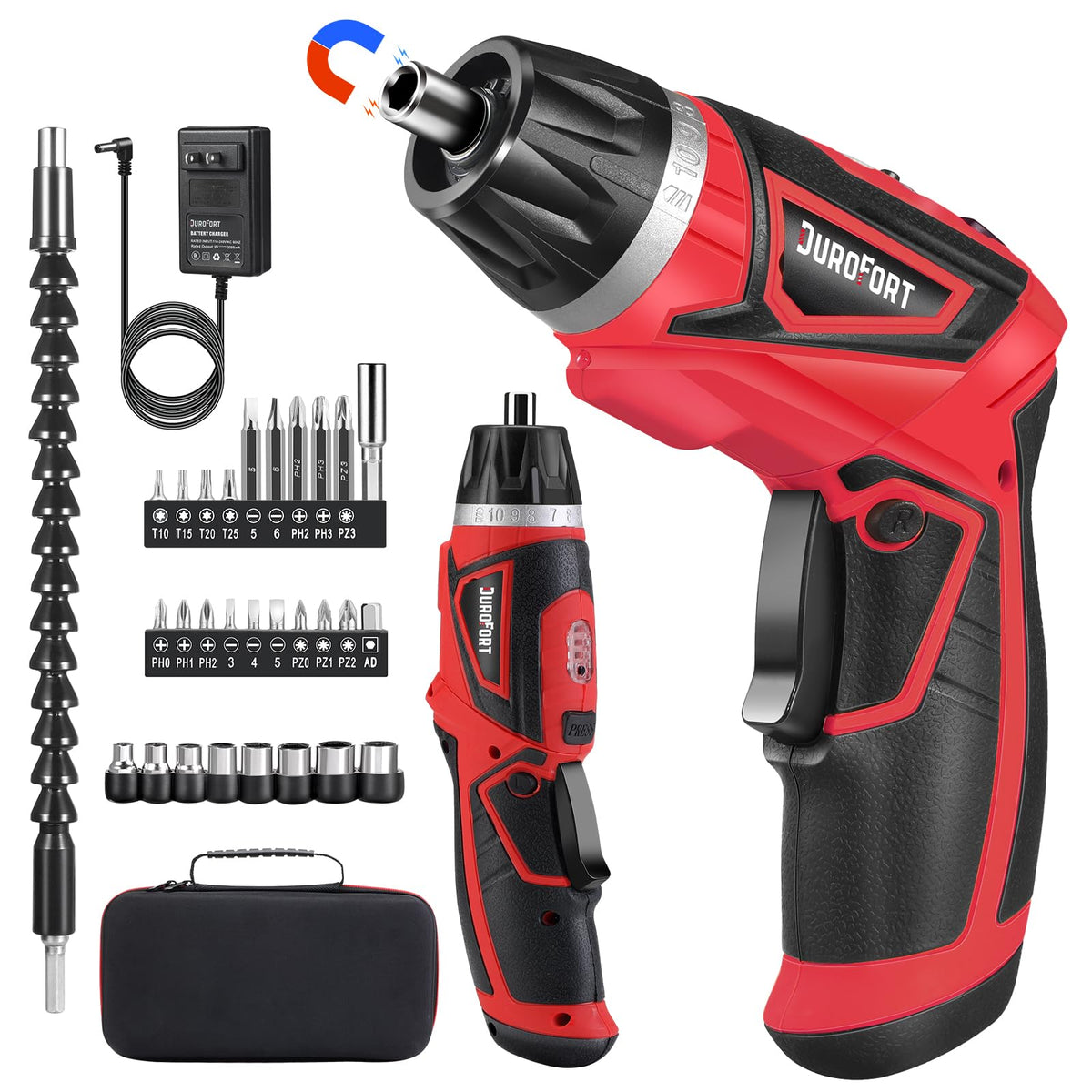 DuroFort 8V cordless screwdriver motor in action for quick projects