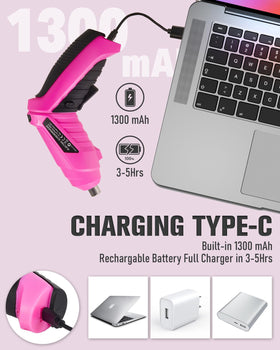DuroFort pink 1300mAh battery keeps you moving longer.