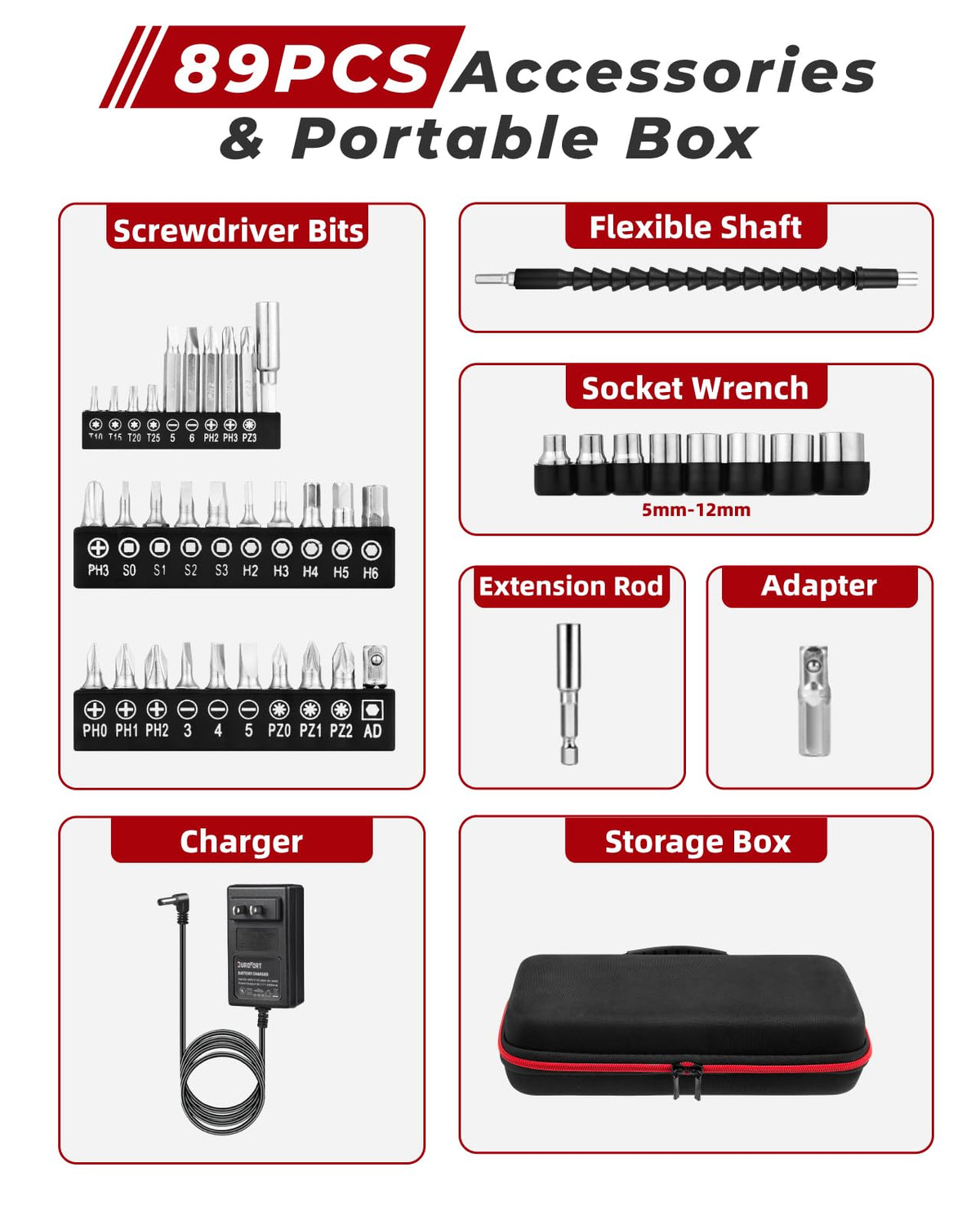 DuroFort portable cloth bag keeps tools organized and easy to transport.