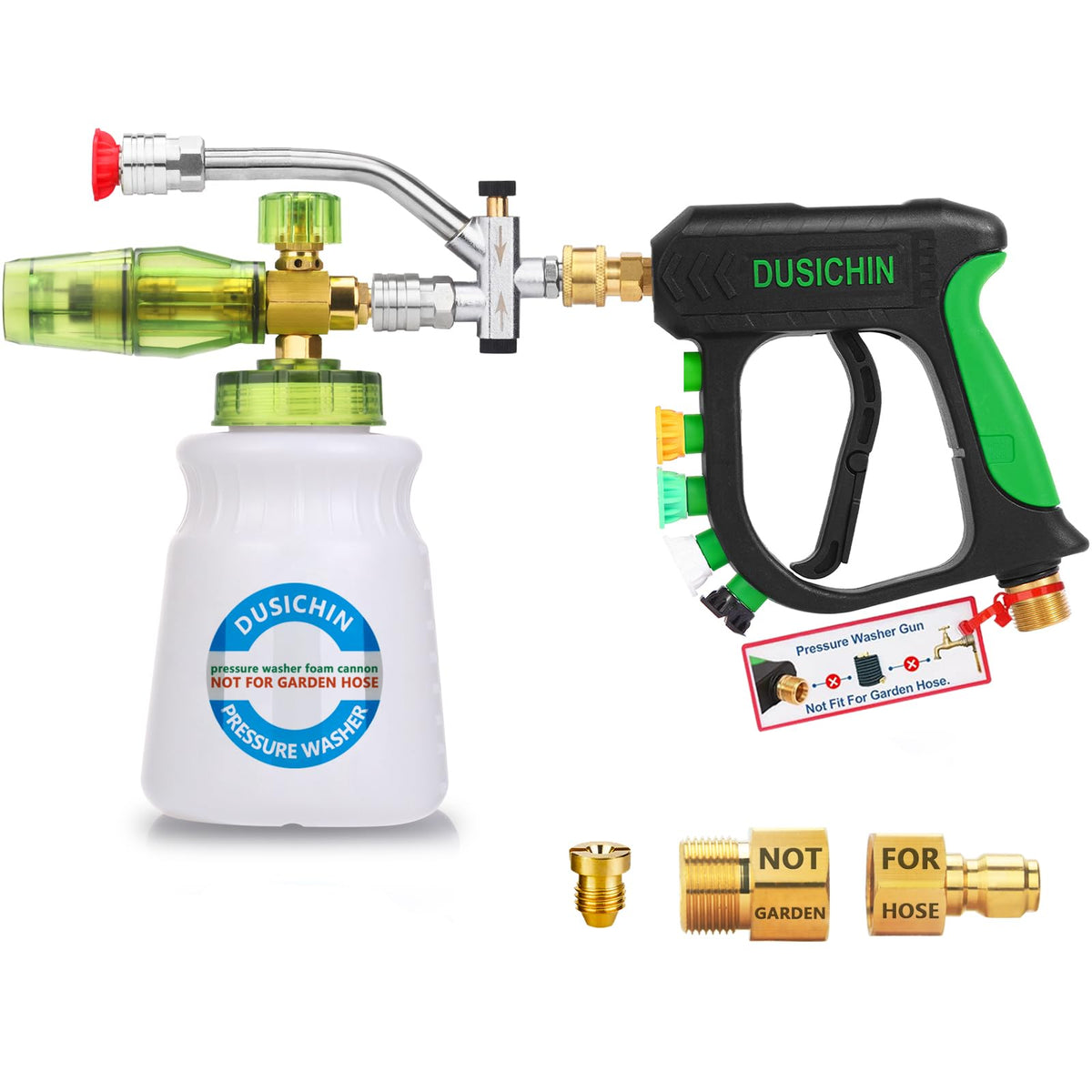 Dusichin foam cannon with 1 liter bottle for thorough car washing
