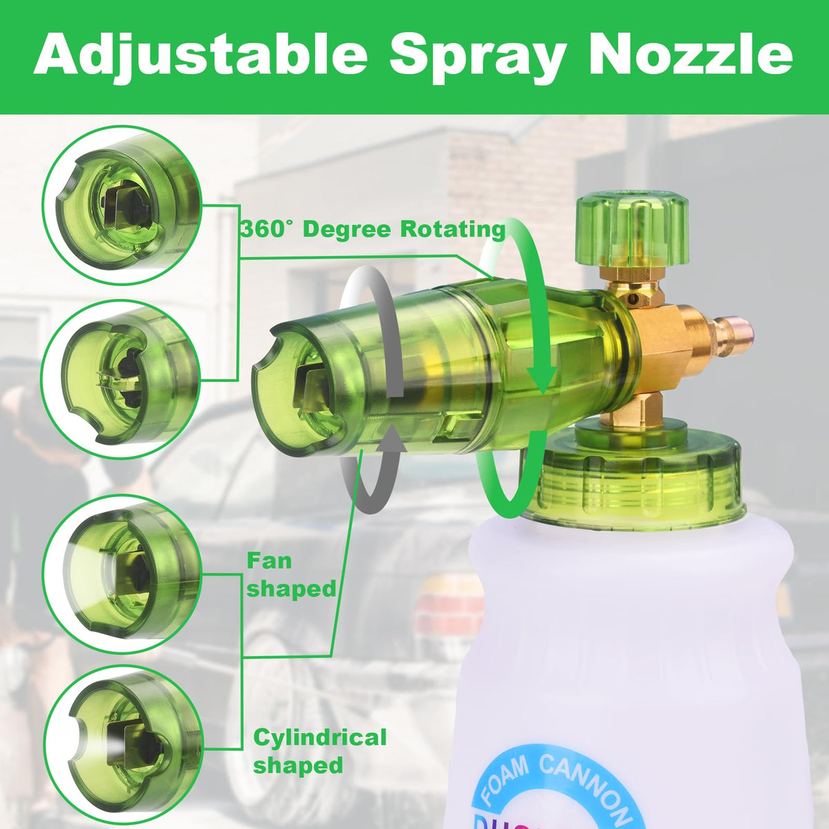 Dusichin foam nozzle 1.04mm orifice for thicker foam at lower pressure