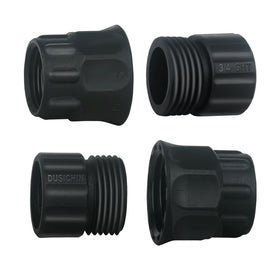 Dusichin garden hose connector with M22 female end for quick pressure washer connections.