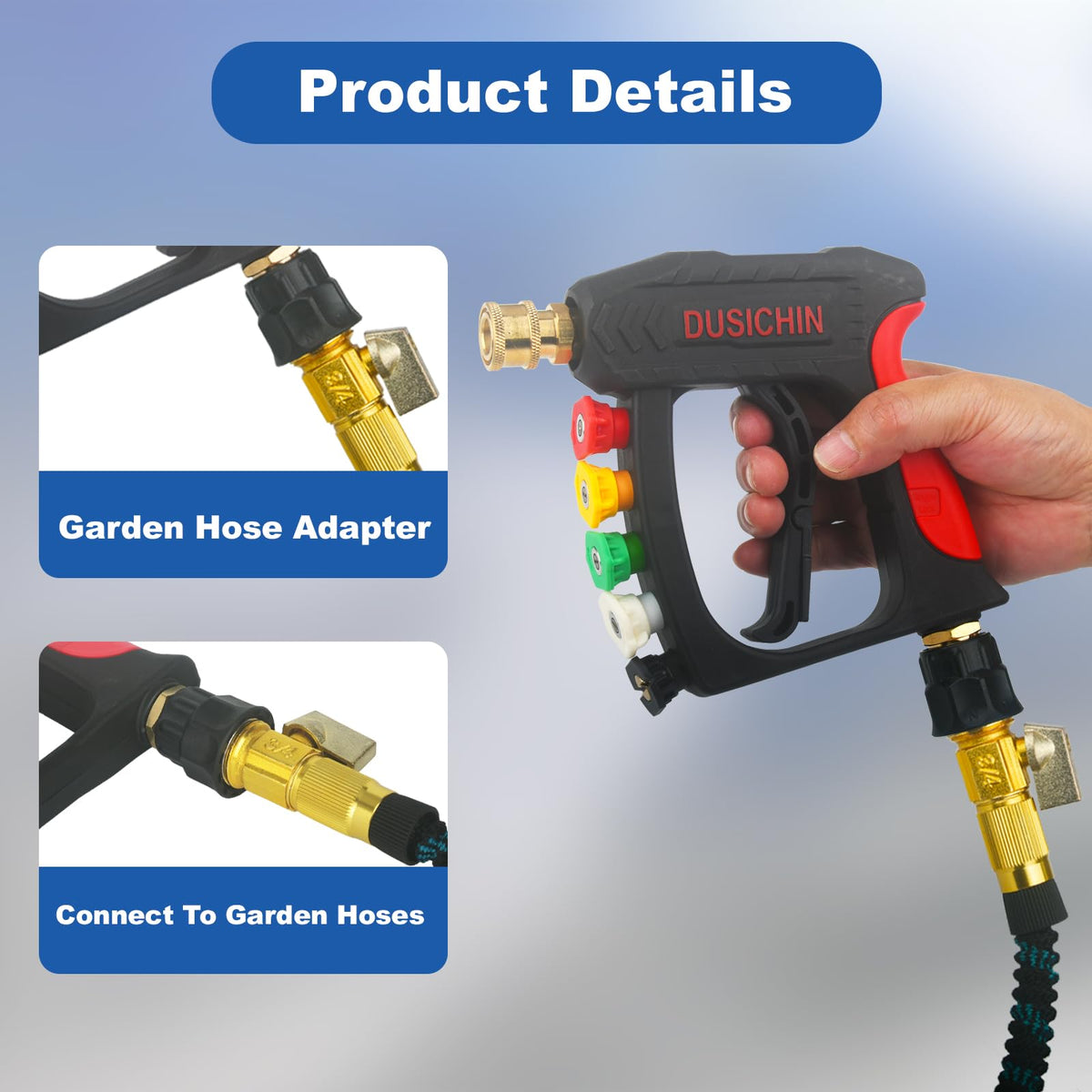 DUSICHIN nozzle patterns 0, 15, 25, 40, 65 for tasks.