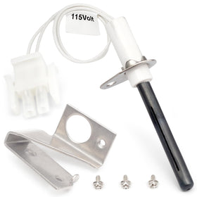 Dusledel 903110A ignitor plug showing quick-install compatibility for many furnaces.