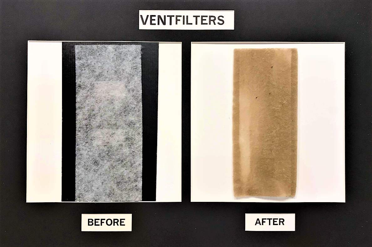 Dust Control vent filters showing improved air quality in home.