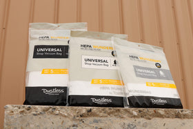 Dustless Wunderbag universal opening fits most vacuums for easy setup.