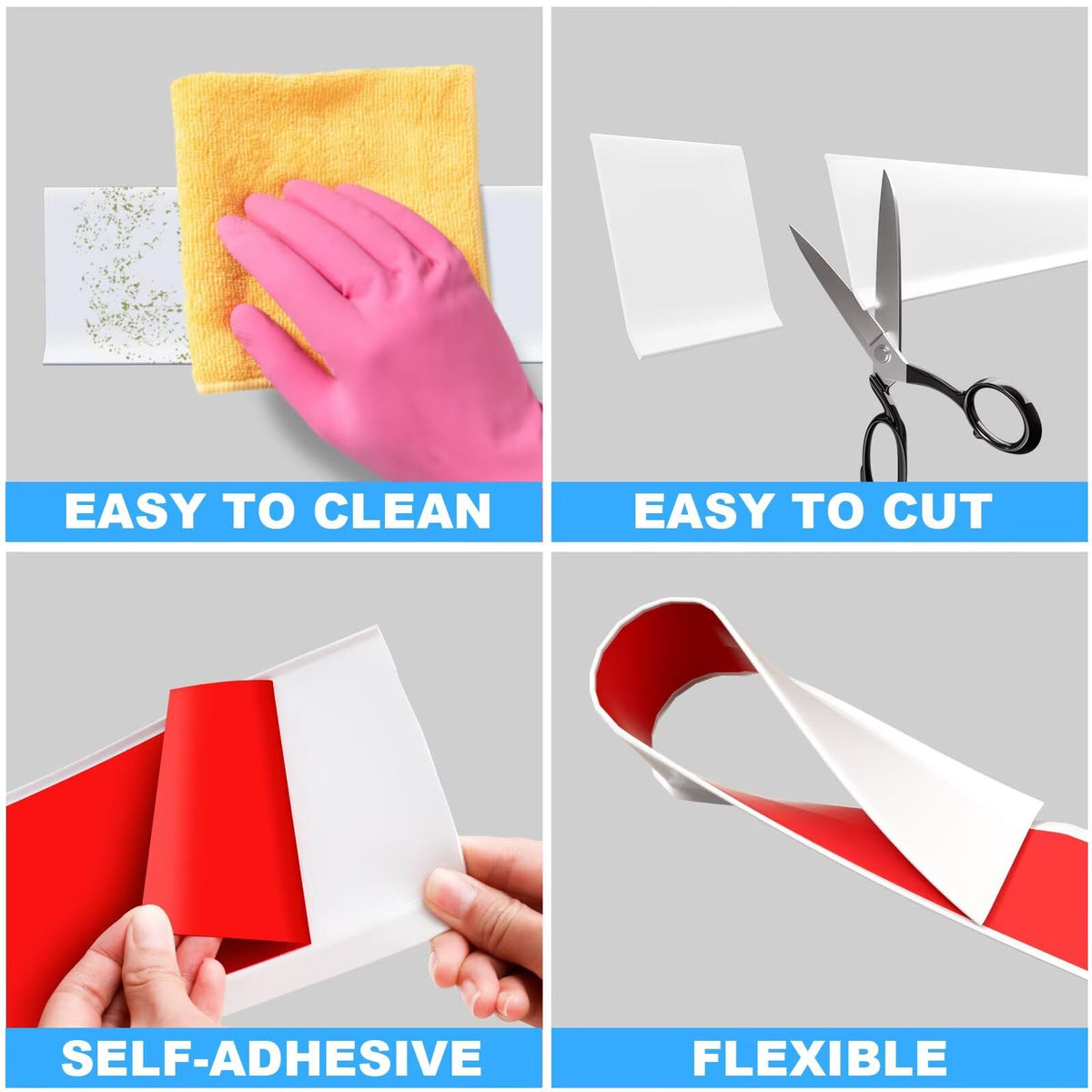 Duzzy baseboard trim installation ease with cut-to-length prep.