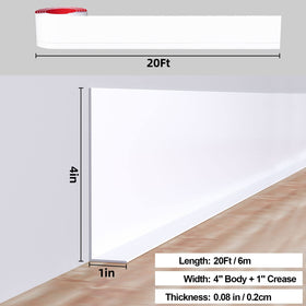Duzzy baseboard trim with self-adhesive back, quick and clean installation.