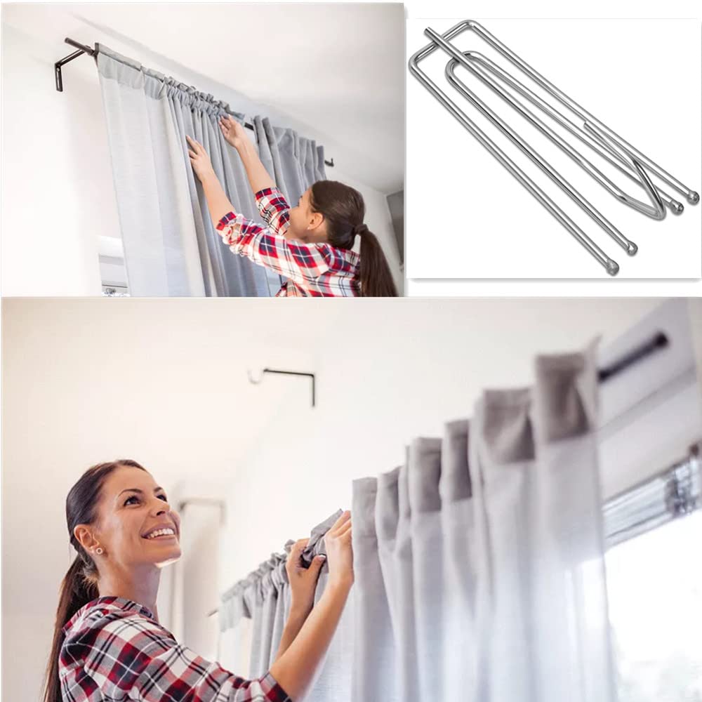 Dveda easy-install curtain hooks for quick drapery setup