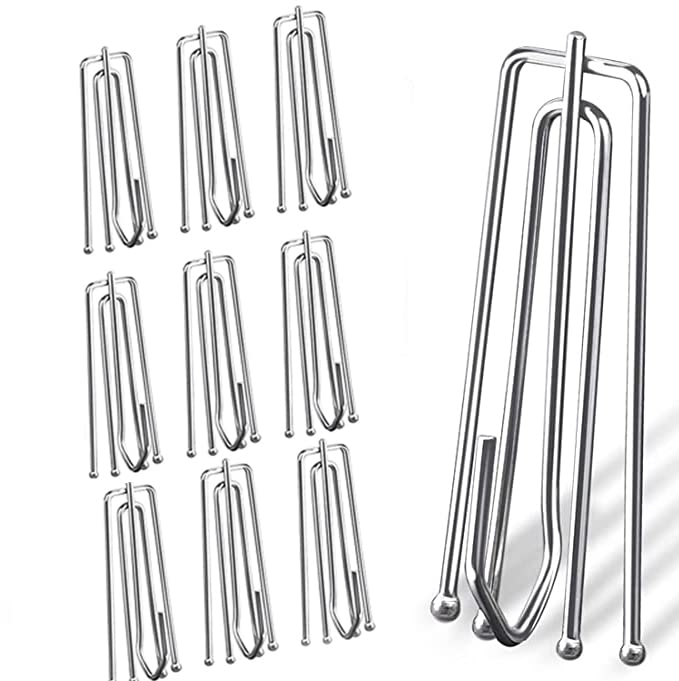Dveda stainless steel curtain pleat hook pack for durable window drapes