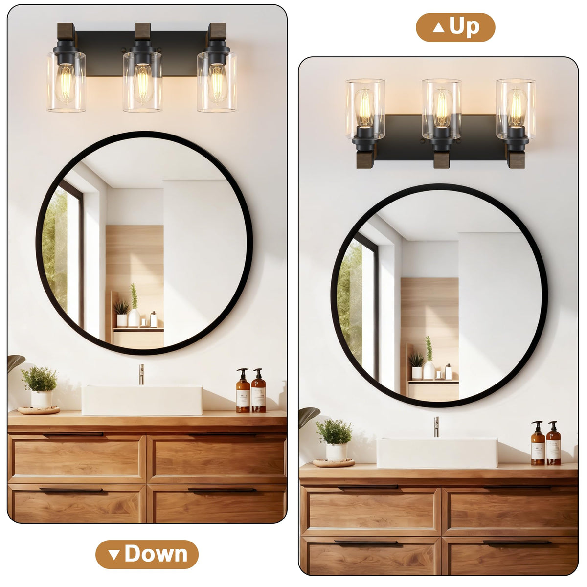 DvmTeom dimmable vanity light compatible with dimmer switches