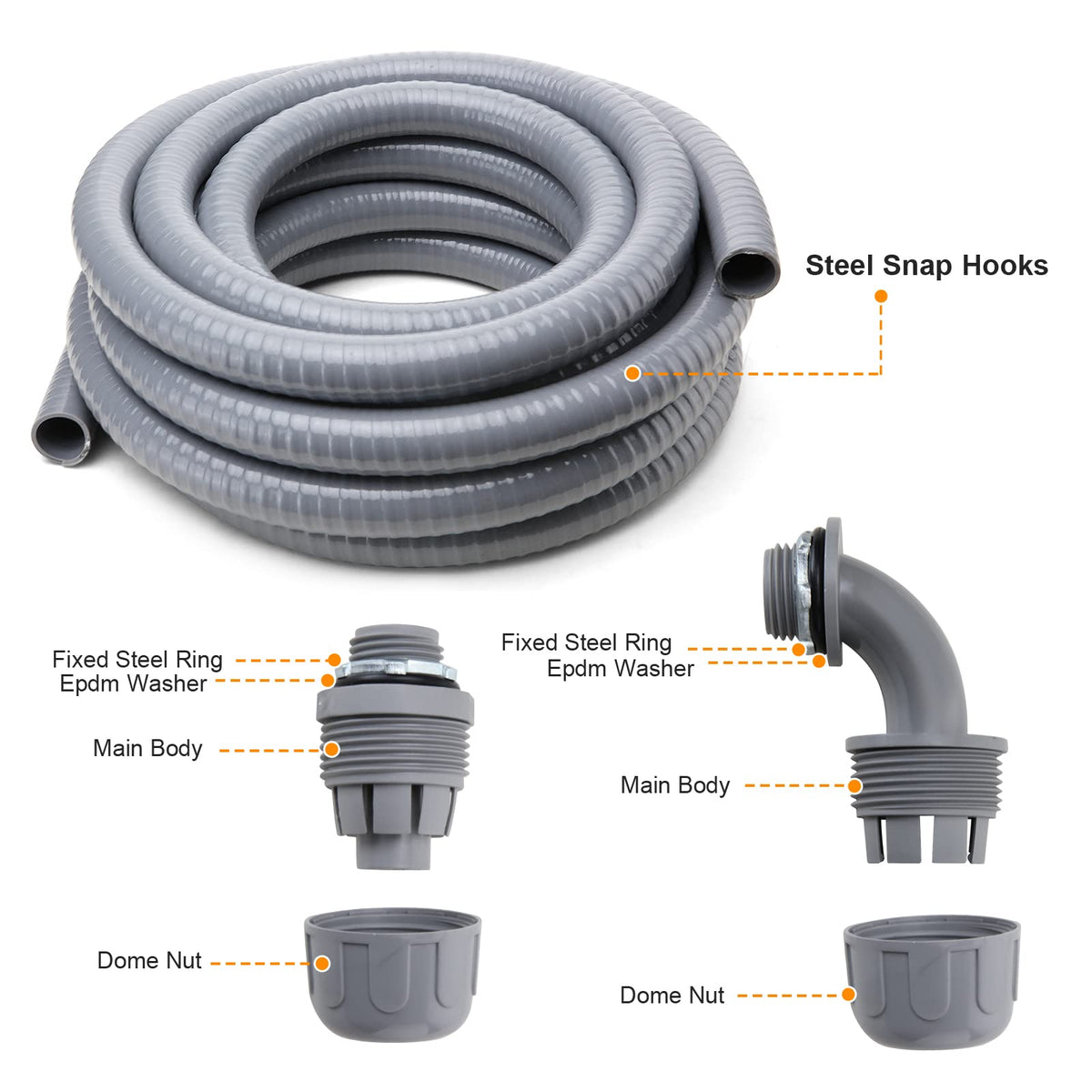DWALE corrosion-resistant PVC conduit suitable for outdoor use