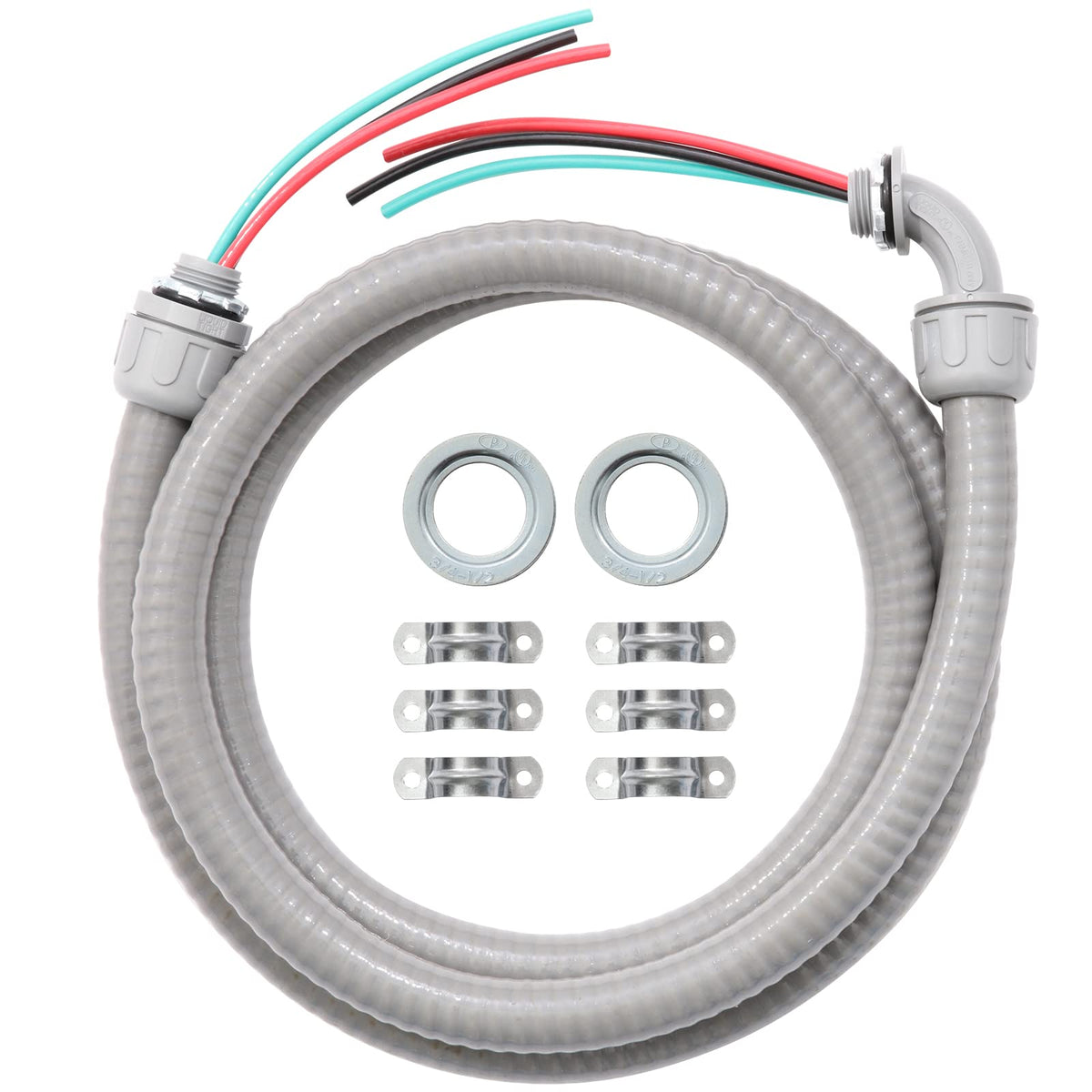 DWALE electrical ac whip kit main view for quick outdoor installation.