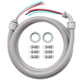 DWALE electrical ac whip kit main view for quick outdoor installation.