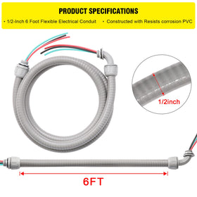 DWALE liquid tight conduit close-up shows durable outer jacket for outdoor use.