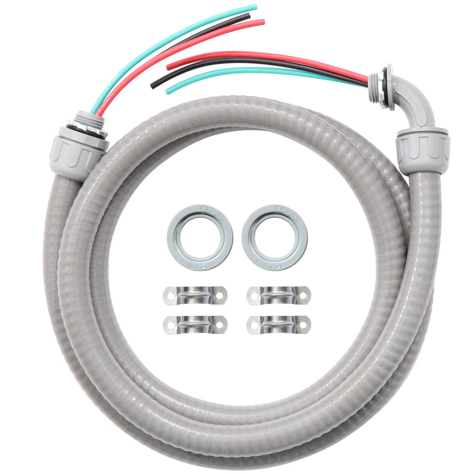 DWALE Power Whip Assembly Kit 4ft conduit for outdoor installations