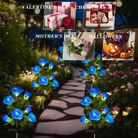 DWH garden decor lights install easily on soft soil or grass.