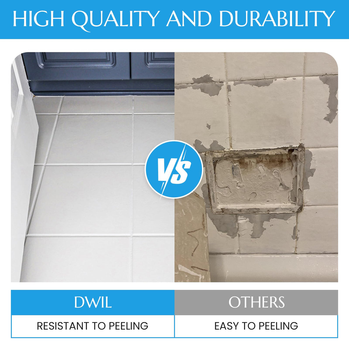 DWIL 33-ounce tile paint close-up showing generous capacity for coverage.
