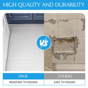 DWIL 33-ounce tile paint close-up showing generous capacity for coverage.