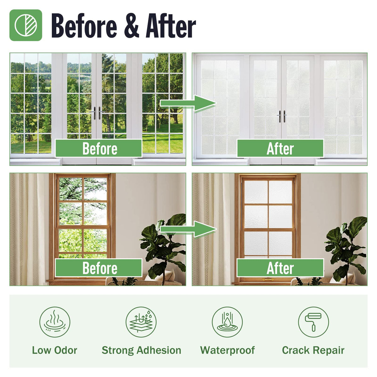 DWIL Frosted Glass Paint roller application demonstrates smooth, even coverage