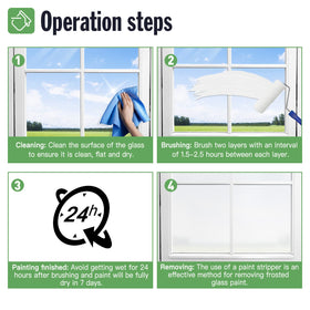 DWIL Frosted Glass Paint finish looks durable and water-resistant on glass
