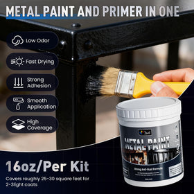 DWIL Metal Paint fast-drying formula reduces wait times between coats.