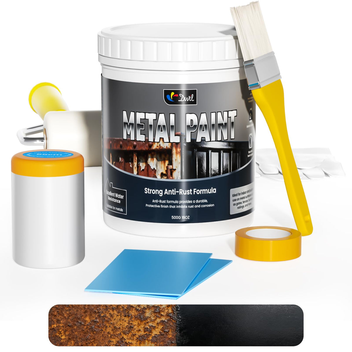 DWIL Metal Paint rust-resistance for outdoor metal surfaces.