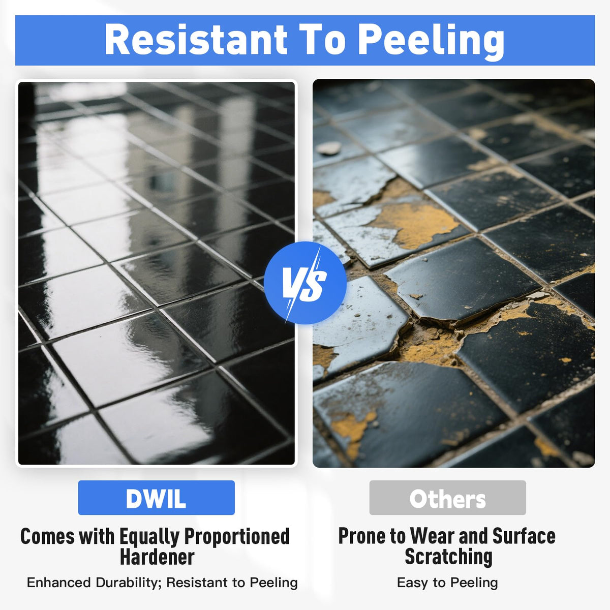DWIL tile paint low odor formula for indoor bathroom projects