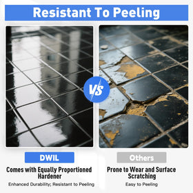 DWIL tile paint low odor formula for indoor bathroom projects