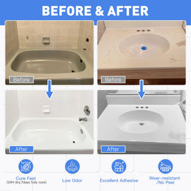 DWIL tub paint hardener 20g ensuring strong tile adhesion.