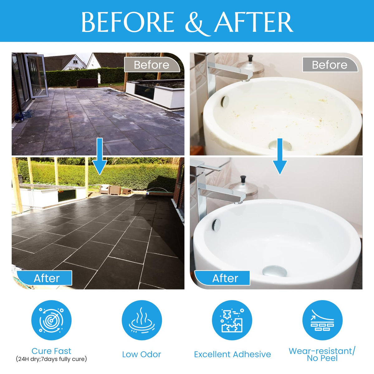 DWIL water-based acrylic resin finish for durable, waterproof results.