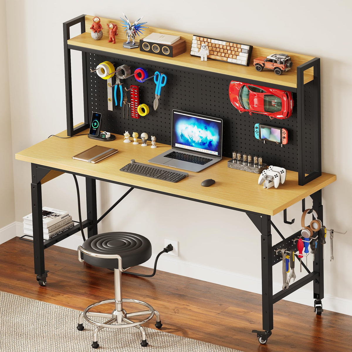 DWVO rolling worktable suitable for garage, workshop, or home office