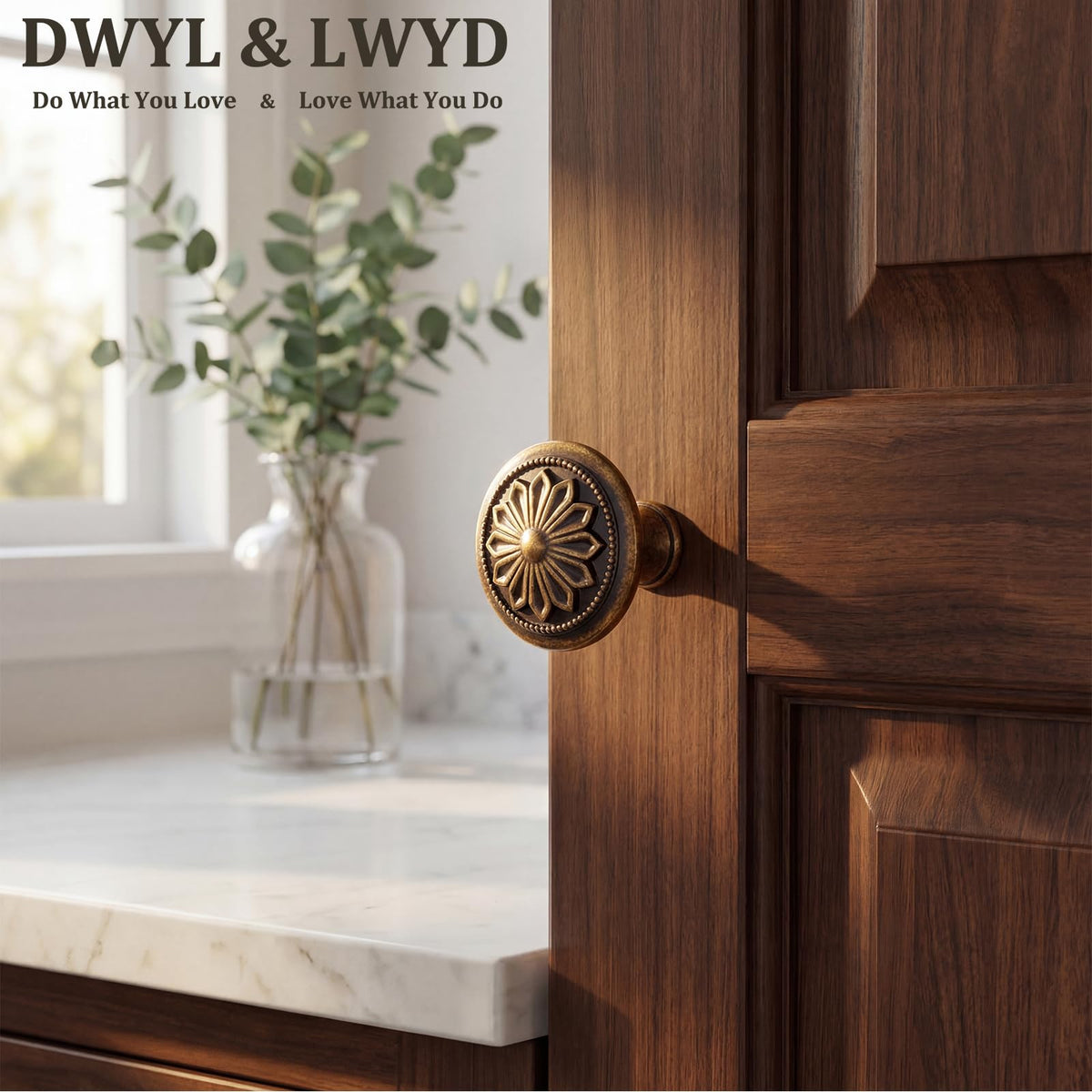 DWYL and LWYD 10-pack knob set for multiple pieces of furniture