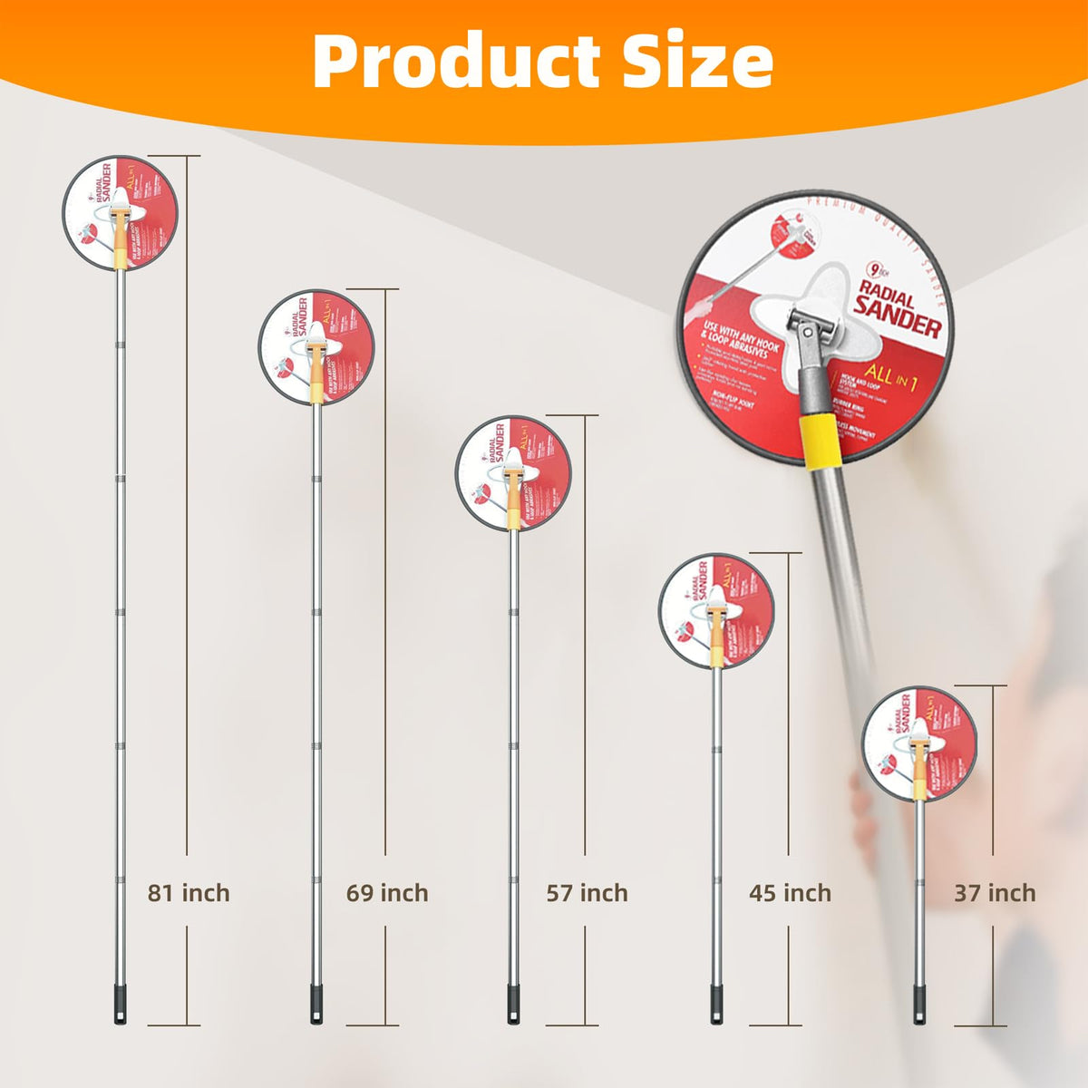 Dwysxia drywall sanding kit includes discs for quick setup.