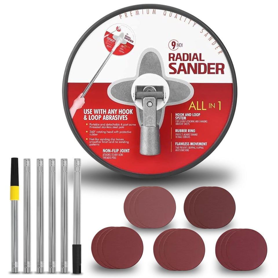Dwysxia pole sander 81-inch extension reaches ceilings and tall walls.