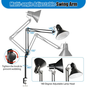 DXOVEEN lamp showing tilt lampshade for precise task lighting