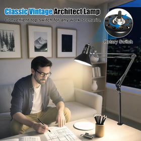 DXOVEEN desk lamp displaying long 60-inch power cord for flexible placement